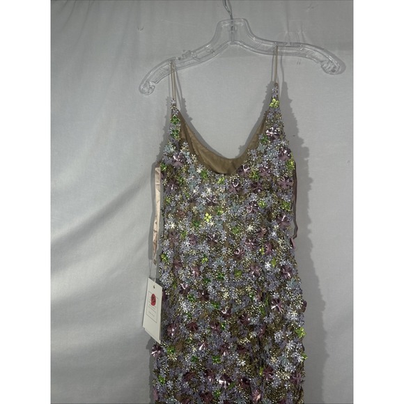 NWT MAC DUGGAL [ 10 ] 6153 Sleeveless Floral Paillette Embellish Mesh Gown S1941 - Picture 14 of 15